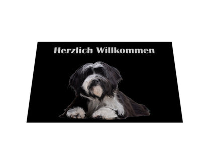 Fußmatte "Tibet Terrier - Herzlich Willkommen" – hunde-shirt.de