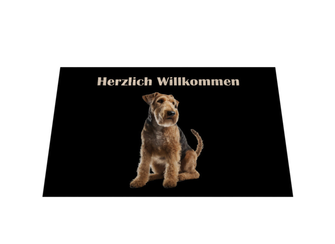 Fußmatte "Welsh Terrier - Herzlich Willkommen" – hunde-shirt.de