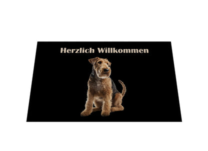 Fußmatte "Welsh Terrier - Herzlich Willkommen" – hunde-shirt.de
