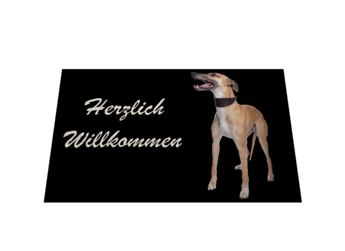 Fußmatte "Whippet - Herzlich Willkommen" – hunde-shirt.de
