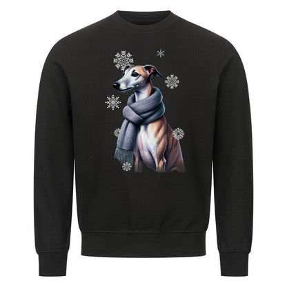 Premium Sweatshirt "Whippet Winter" Schwarz – hunde-shirt.de