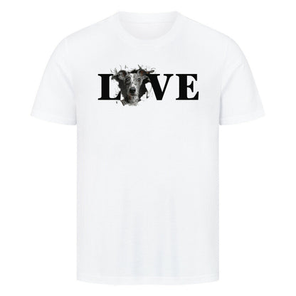 Premium T-Shirt "Whippet LOVE" Weiß – hunde-shirt.de