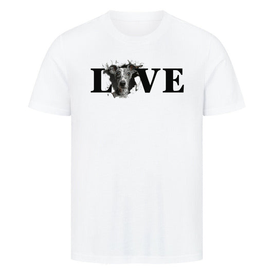 Premium T-Shirt "Whippet LOVE" Weiß – hunde-shirt.de