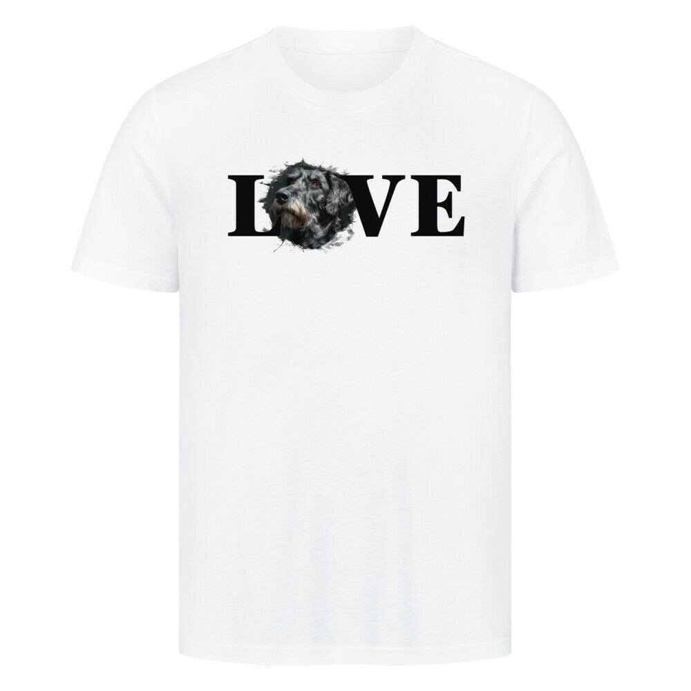 Premium T-Shirt "Irischer Wolfshund LOVE" Weiß – hunde-shirt.de