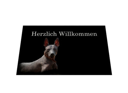 Fußmatte "Xolo - Herzlich Willkommen" – hunde-shirt.de