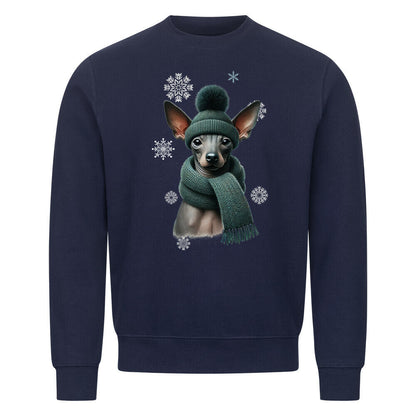 Premium Sweatshirt "Xolo Winter" Navy Blue – hunde-shirt.de