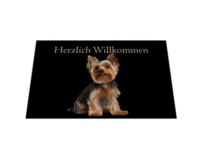 Fußmatte "Yorkie - Herzlich Willkommen" – hunde-shirt.de