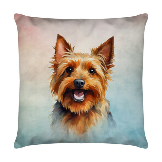 Kissen "Australian Terrier Smile" Weiß – hunde-shirt.de