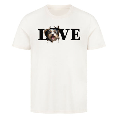Premium T-Shirt "Bearded Collie LOVE" Natural Raw – hunde-shirt.de