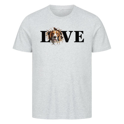 Premium T-Shirt "Beagle LOVE" Heather Grey – hunde-shirt.de