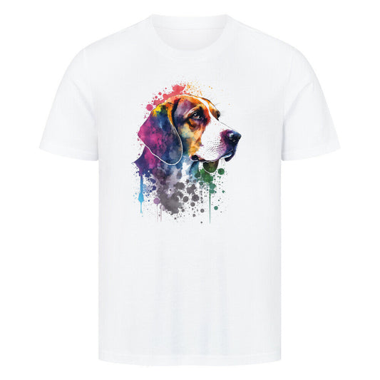 Premium T-Shirt "Beagle Paint" Weiß – hunde-shirt.de