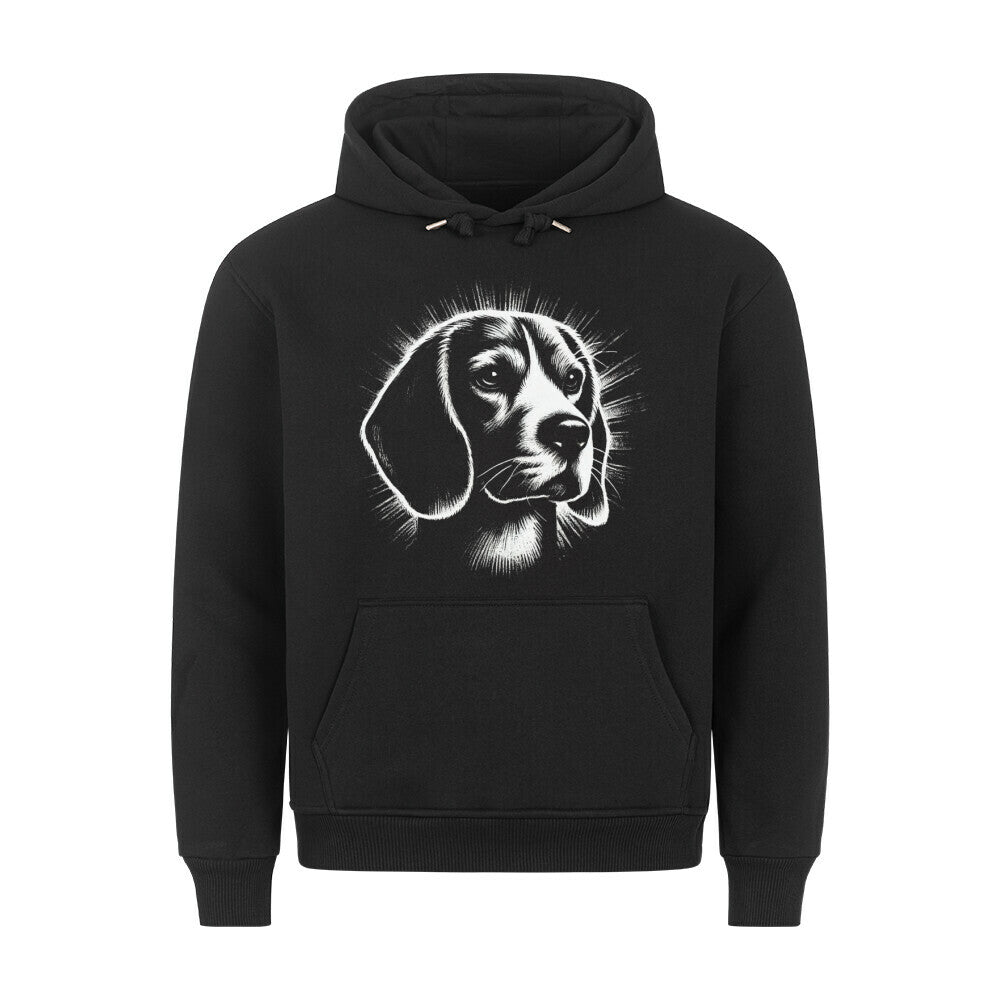 Premium Hoodie "Beagle SHINE" Schwarz – hunde-shirt.de