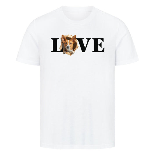 Premium T-Shirt "Basenji LOVE" Weiß – hunde-shirt.de