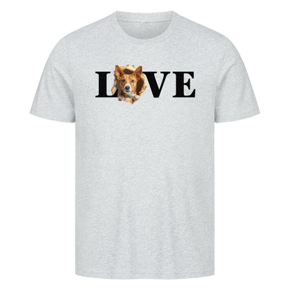 Premium T-Shirt "Basenji LOVE" Heather Grey – hunde-shirt.de