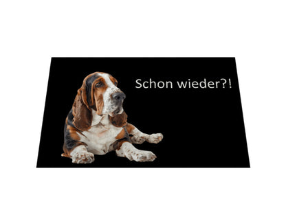Fußmatte "Basset - Schon wieder?!" – hunde-shirt.de