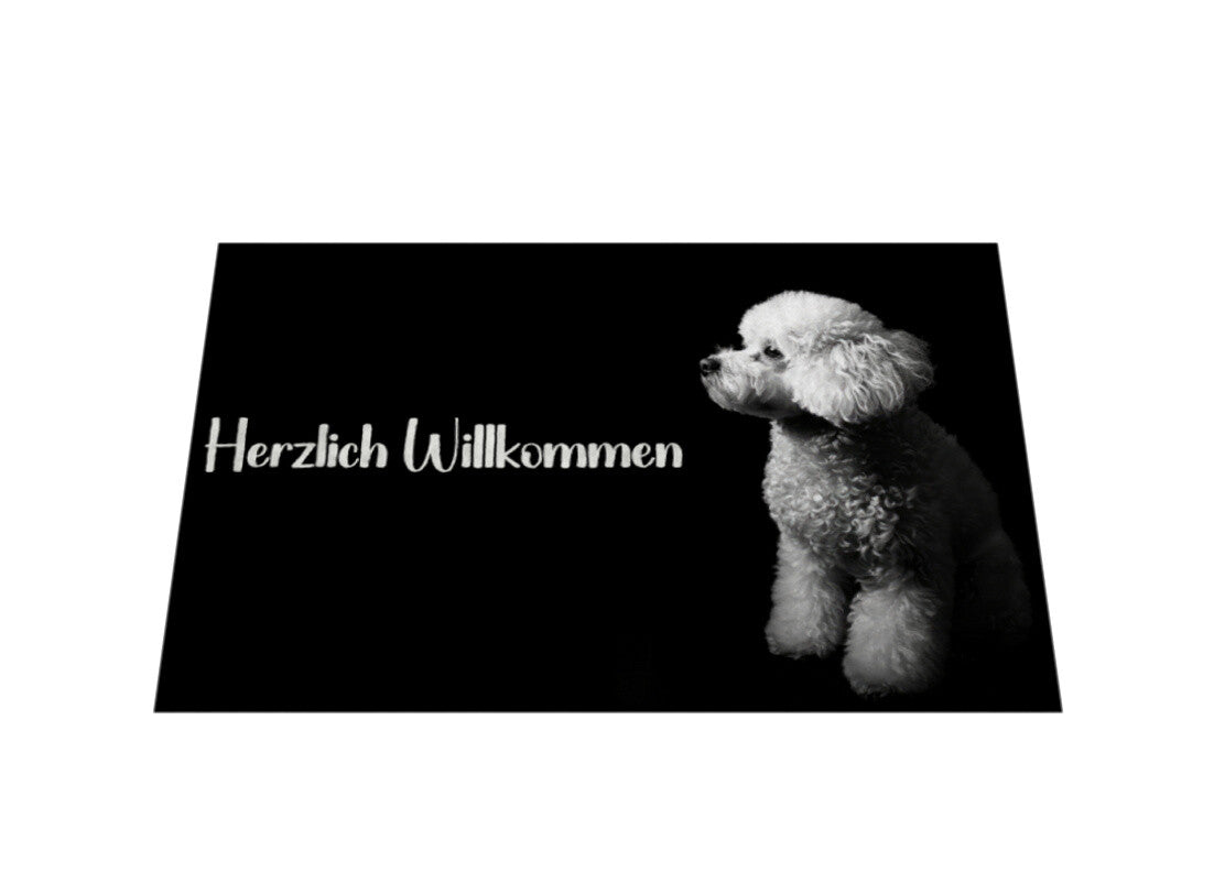 Fußmatte "Bichon Frisé - Herzlich Willkommen 2" – hunde-shirt.de