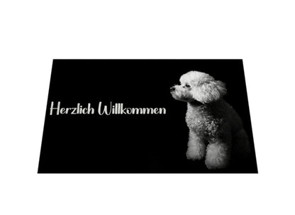 Fußmatte "Bichon Frisé - Herzlich Willkommen 2" – hunde-shirt.de