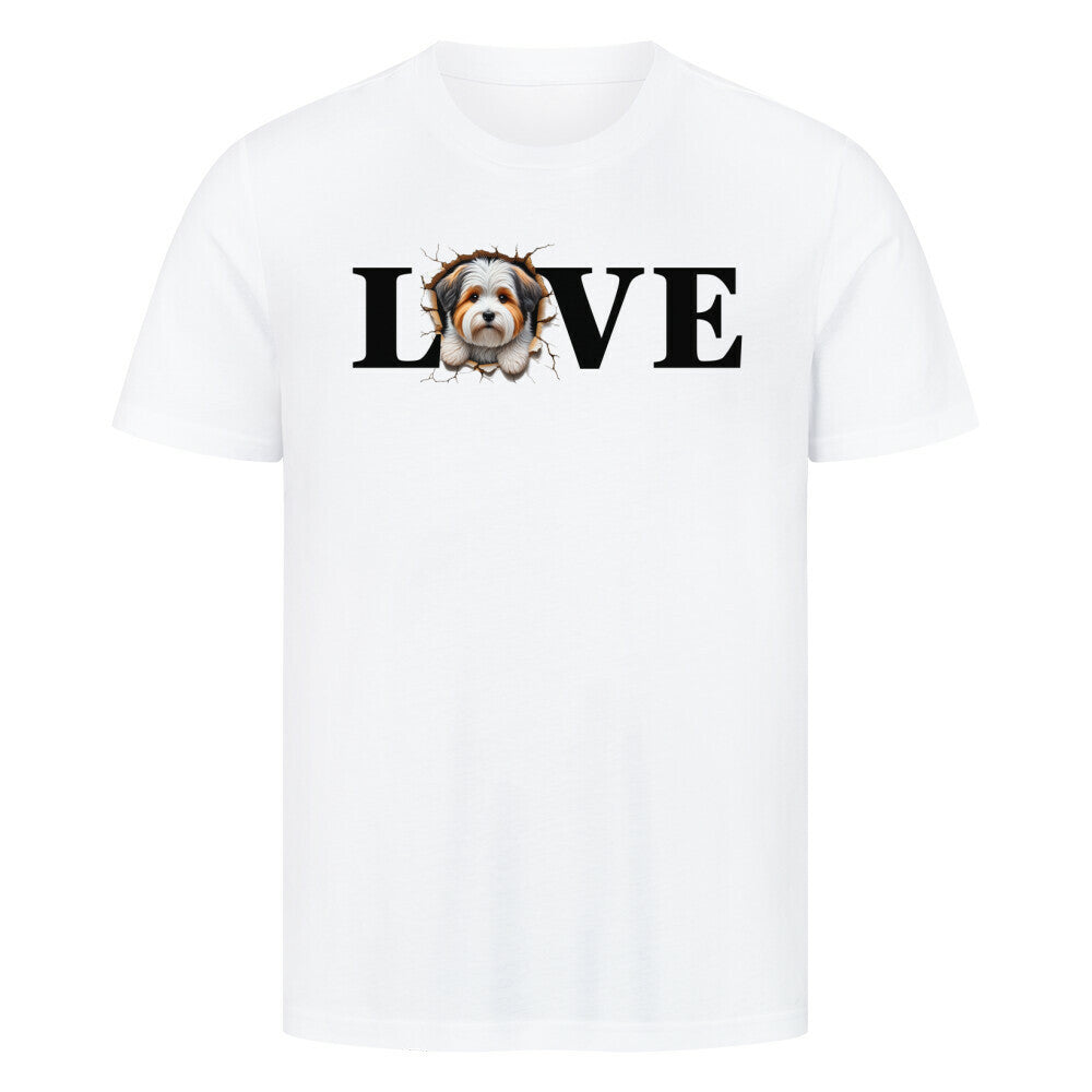 Premium T-Shirt "Biewer Terrier LOVE" Weiß – hunde-shirt.de