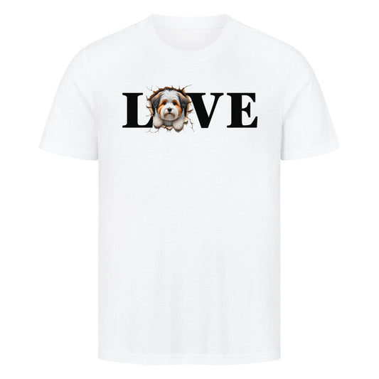 Premium T-Shirt "Biewer Terrier LOVE" Weiß – hunde-shirt.de