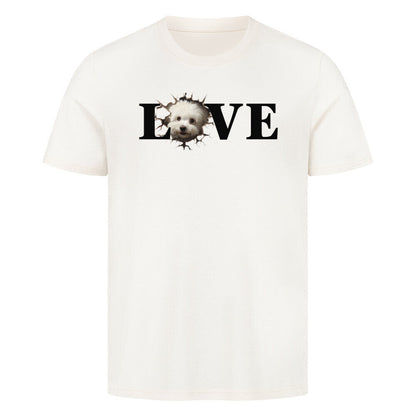 Premium T-Shirt "Bichon Frisé LOVE" Natural Raw – hunde-shirt.de