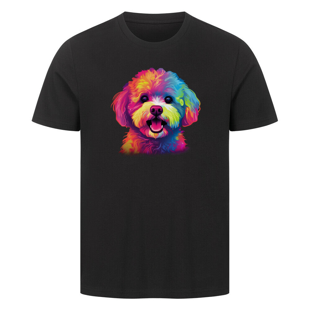 Premium T-Shirt "Bichon Frisé Paint" Schwarz – hunde-shirt.de
