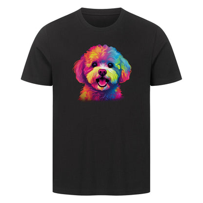 Premium T-Shirt "Bichon Frisé Paint" Schwarz – hunde-shirt.de