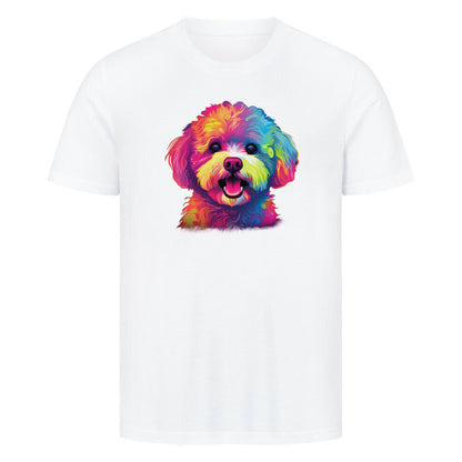 Premium T-Shirt "Bichon Frisé Paint" Weiß – hunde-shirt.de