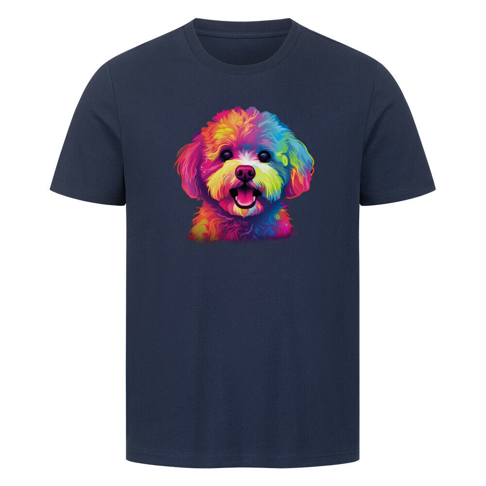 Premium T-Shirt "Bichon Frisé Paint" French Navy – hunde-shirt.de