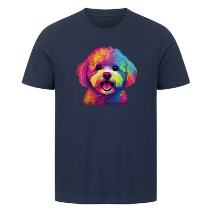 Premium T-Shirt "Bichon Frisé Paint" French Navy – hunde-shirt.de