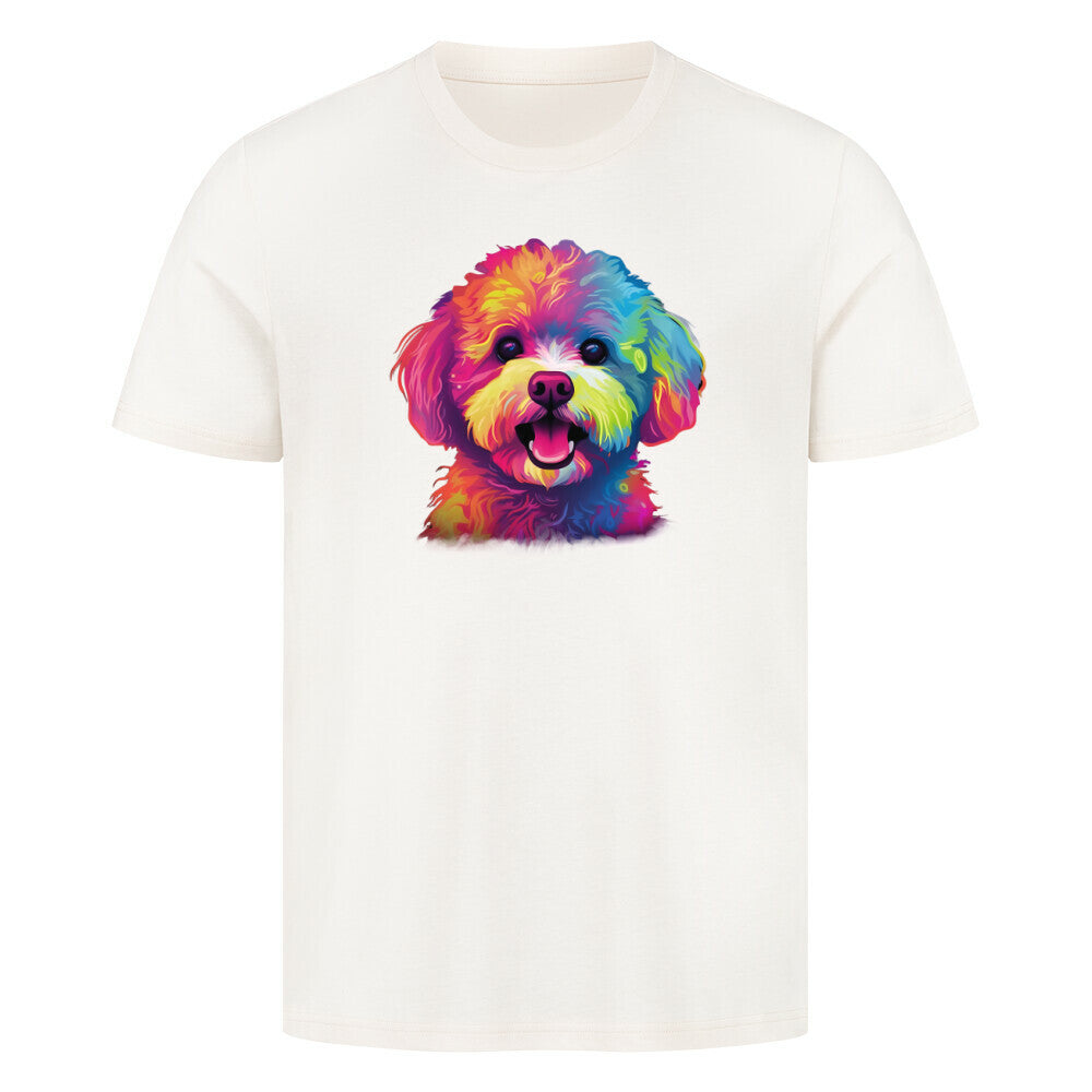 Premium T-Shirt "Bichon Frisé Paint" Natural Raw – hunde-shirt.de