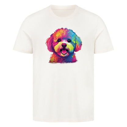 Premium T-Shirt "Bichon Frisé Paint" Natural Raw – hunde-shirt.de