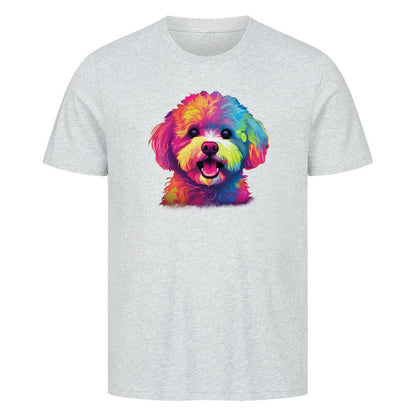 Premium T-Shirt "Bichon Frisé Paint" Heather Grey – hunde-shirt.de