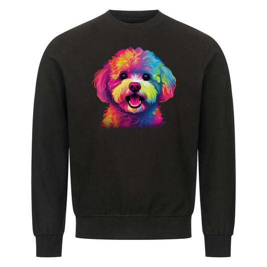 Premium Sweatshirt "Bichon Frisé Paint" Schwarz – hunde-shirt.de
