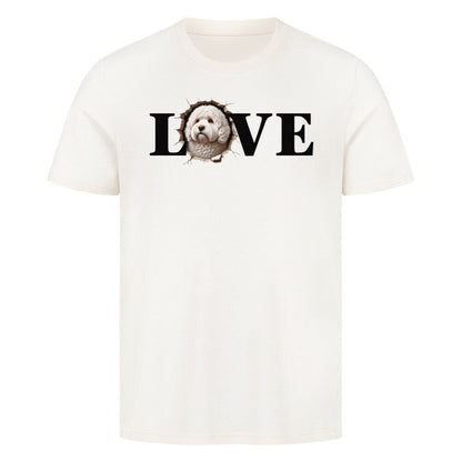 Premium T-Shirt "Bologneser LOVE" Natural Raw – hunde-shirt.de