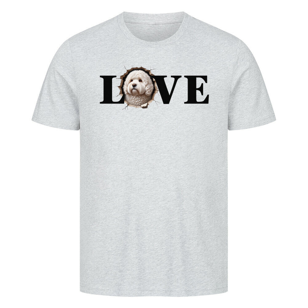 Premium T-Shirt "Bologneser LOVE" Heather Grey – hunde-shirt.de