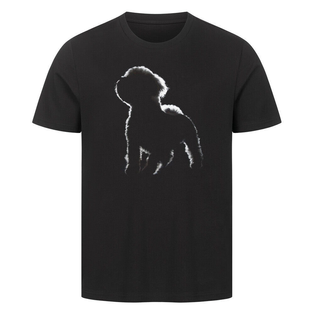 Premium T-Shirt "Bologneser Shadow" Schwarz – hunde-shirt.de