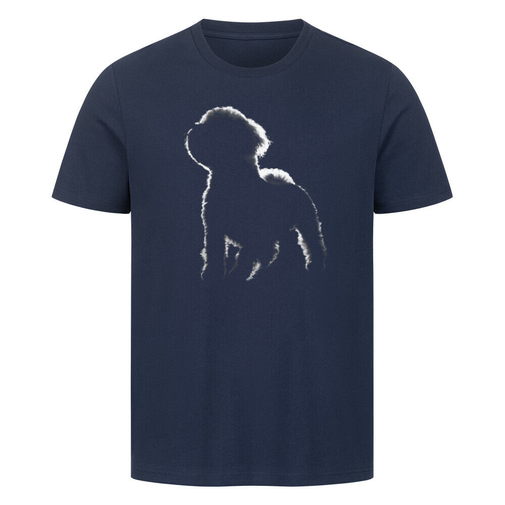 Premium T-Shirt "Bologneser Shadow" French Navy – hunde-shirt.de