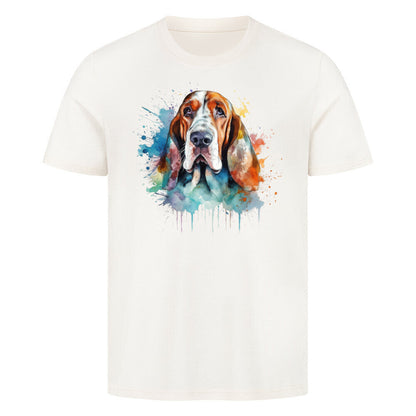 Premium T-Shirt "Bloodhound Paint" Natural Raw – hunde-shirt.de