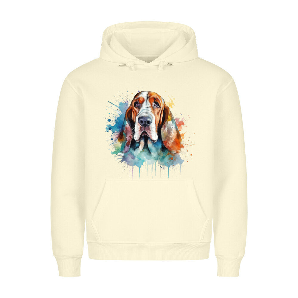 Premium Hoodie "Bloodhound Paint" Beige – hunde-shirt.de