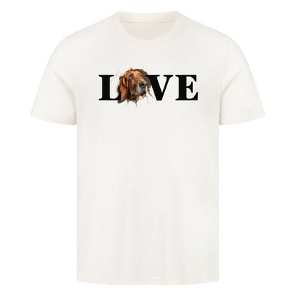 Premium T-Shirt "Bloodhound LOVE" Natural Raw – hunde-shirt.de