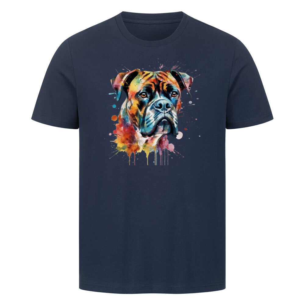 Premium T-Shirt "Boxer Paint" French Navy – hunde-shirt.de
