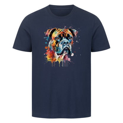 Premium T-Shirt "Boxer Paint" French Navy – hunde-shirt.de