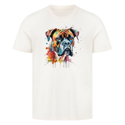 Premium T-Shirt "Boxer Paint" Natural Raw – hunde-shirt.de