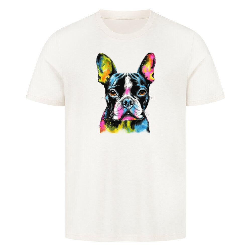 Premium T-Shirt "Boston Terrier Paint" Natural Raw – hunde-shirt.de