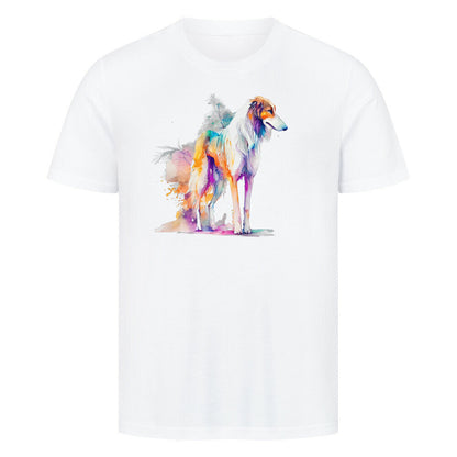 Premium T-Shirt "Barsoi Paint" Weiß – hunde-shirt.de