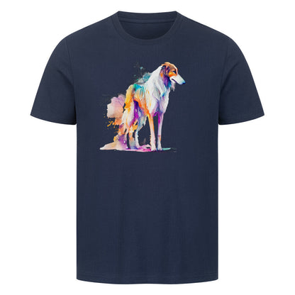 Premium T-Shirt "Barsoi Paint" French Navy – hunde-shirt.de