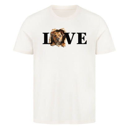 Premium T-Shirt "Border Terrier LOVE" Natural Raw – hunde-shirt.de