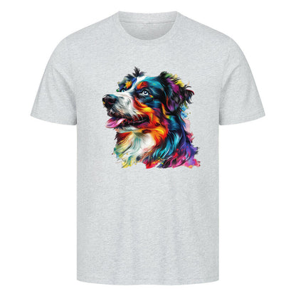 Premium T-Shirt "Border Collie Paint" Heather Grey – hunde-shirt.de