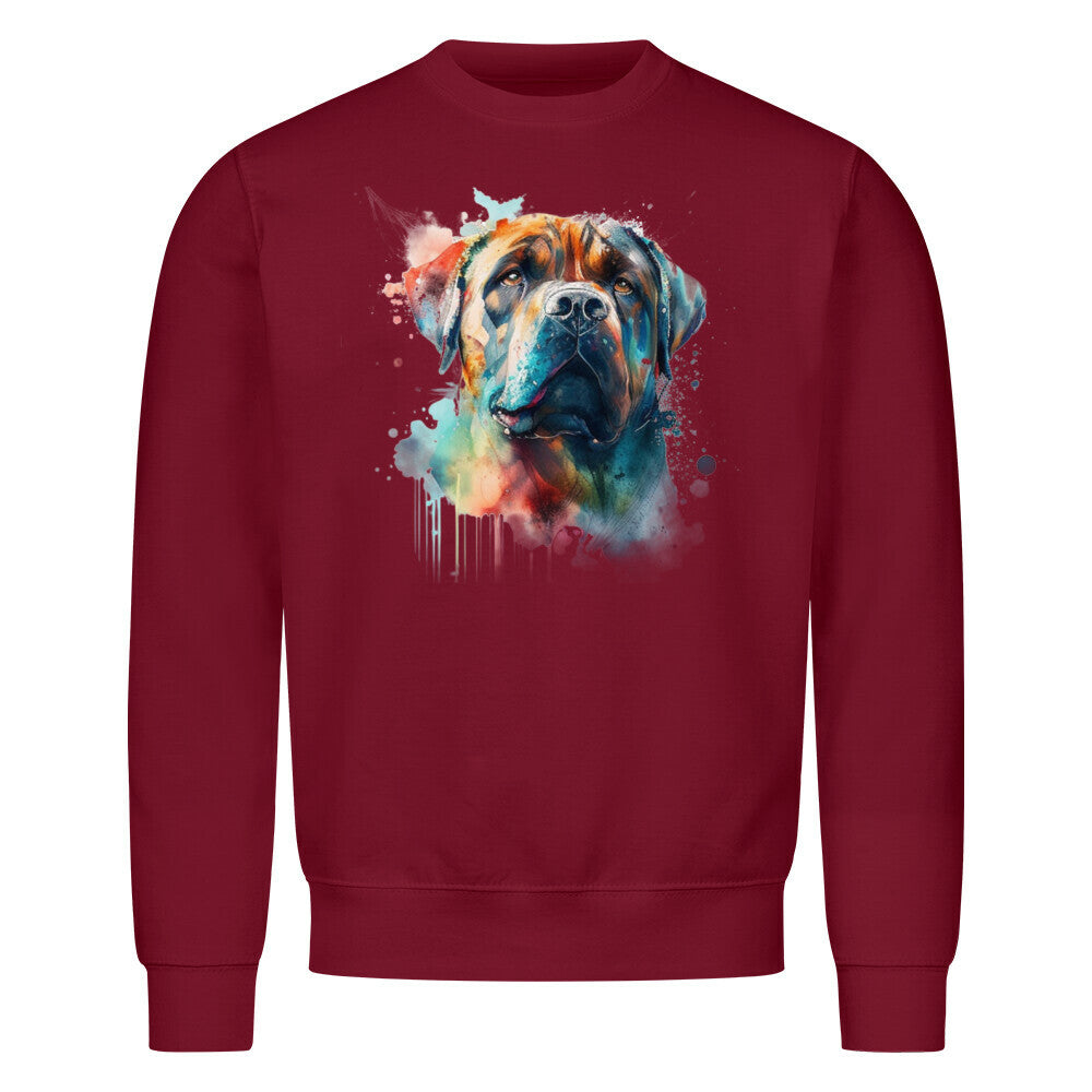 Premium Sweatshirt "Boerboel Paint" Burgunder – hunde-shirt.de