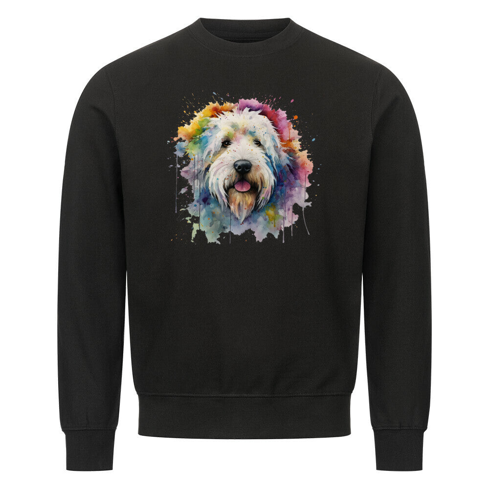 Premium Sweatshirt "Bobtail Paint" Schwarz – hunde-shirt.de